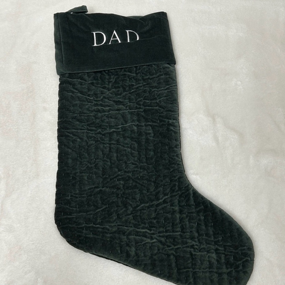 Pottery Barn Channel Velvet stocking large